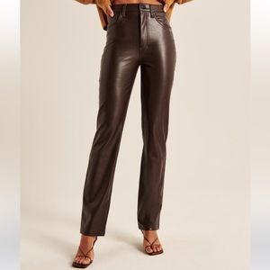 VEGAN LEATHER 90s STRAIGHT PANT